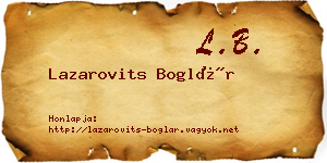 Lazarovits Boglár névjegykártya